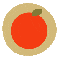 Orange Apple Sticker by Athens Farmers Market