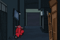 marwanpixels pixelart night street vespa GIF
