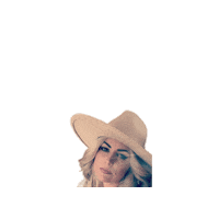 Blonde Hair Fedora Sticker by LINDSAY ANNETTE