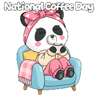 Good Morning Coffee Sticker by PandaPals
