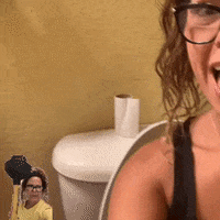 Sick Toilet Paper GIF by Tricia  Grace