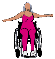 Happy Disabled Person Sticker