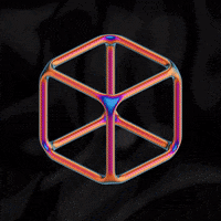 tkkjee iridescent rainbow cube GIF