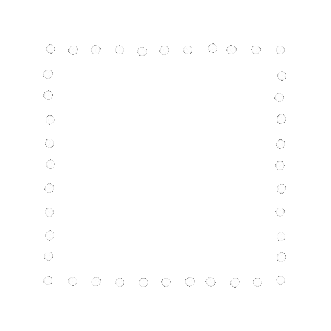 WittyInk white simple frame dots Sticker