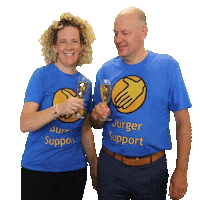 Cheers Champagne Sticker by Burger Support