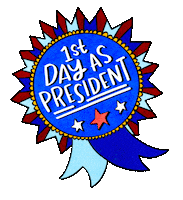 New Year President Sticker by Sarah The Palmer