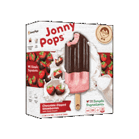JonnyPopsOfficial pop chocolate strawberry chocolate covered strawberry Sticker