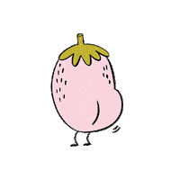 berrybar butt strawberry twerking strawberries Sticker