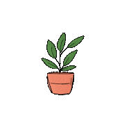 Mixmediarts green plant leaves brown Sticker