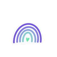 enniiaa rainbow blue rain bohorainbow Sticker