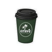 cravecoffeeandmarket latte crave crave coffee crave coffee and market Sticker