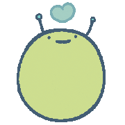 rezi_ouo love heart blue 愛 Sticker