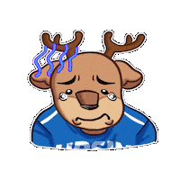 Sad Cervus Sticker by Upsin