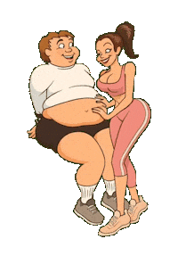 Fat Belly Sticker by Noah Malloy