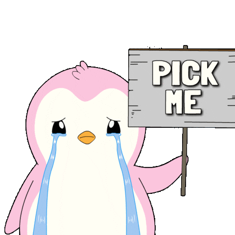 Sad Love Me Sticker by Pudgy Penguins