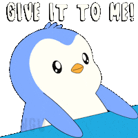 Excited Give It To Me Sticker by Pudgy Penguins