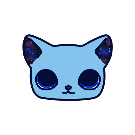 candjcanecustoms giphygifmaker cat blue galaxy Sticker