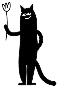 Black Cat Love Sticker