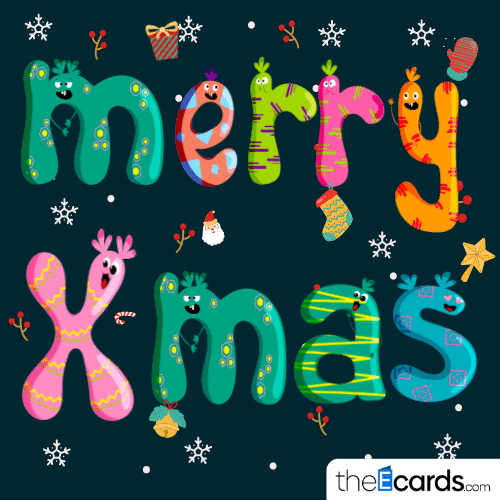 theecards xmas merry christmas santa claus cherry GIF