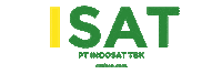 Isat Pt Indosat Tbk Sticker by emiten.com