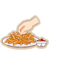 Fries Sticker by sweetstore