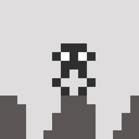 black and white pixel GIF by 16-x-16