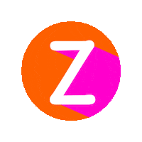 Pink Orange Sticker