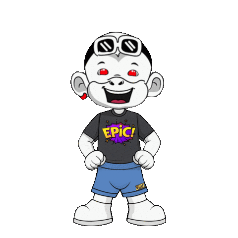 Next Level White Monkey Sticker by Zhot