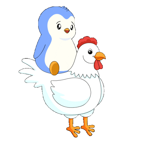 Jump Penguin Sticker by Pudgy Penguins