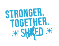 We Are Strong Stronger Together Sticker by Shred Get Fit Have Fun