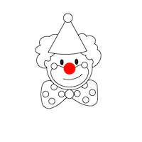 Clown Fasnet Sticker by buttinette Textil-Versandhaus GmbH