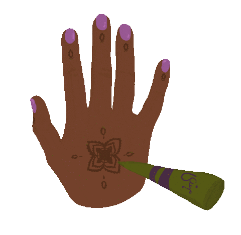 awfulanimation hand Eid eidmubarak henna Sticker