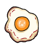 Fried Egg Sticker by Sophie Rose Brampton