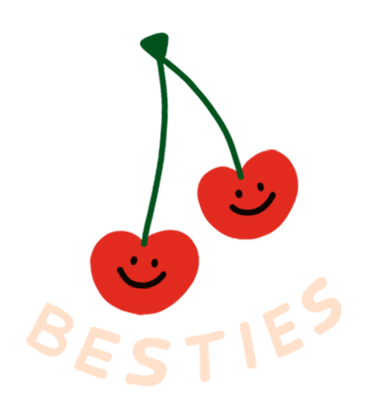 thebritdrotshop giphyupload fruit cherry besties Sticker