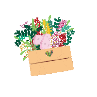 San Valentin Flores Sticker