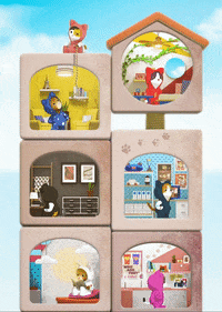 kunichang kaleidoscope space rabbit spacerabbitstudio onesiecats GIF