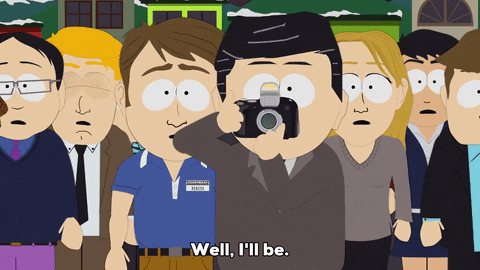 shocked camera GIF by South Park 