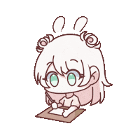 Girl Working Sticker