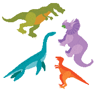T-Rex Illustration Sticker by Molke
