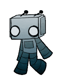 zeroskvlls robot walking emo little robot Sticker