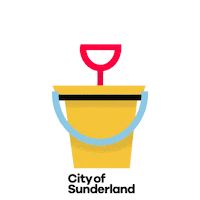 CreoComms bucket seaside sunderland spade Sticker