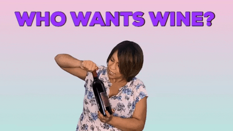 ComedianHollyLogan giphygifmaker giphyattribution drink wine GIF