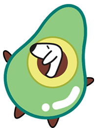 Dog Fruit Sticker