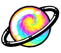 Planet Tie Dye Sticker