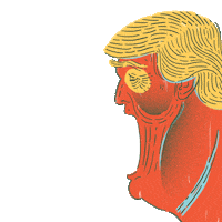 donald trump Sticker by Rafael Alejandro