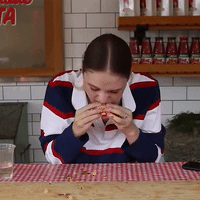 GIRL EATS METER PIZZA IN UNDER 5 MINUTES