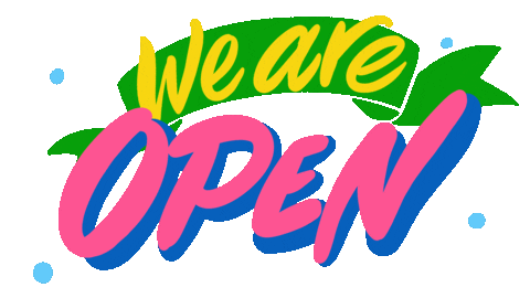 Erica We Are Open Sticker