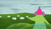 happanna hello bye goodbye sheep GIF