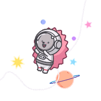 Space Floating Sticker by PlayDappTown