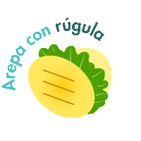 Arepa Con Rugula Sticker by Makeitgrain